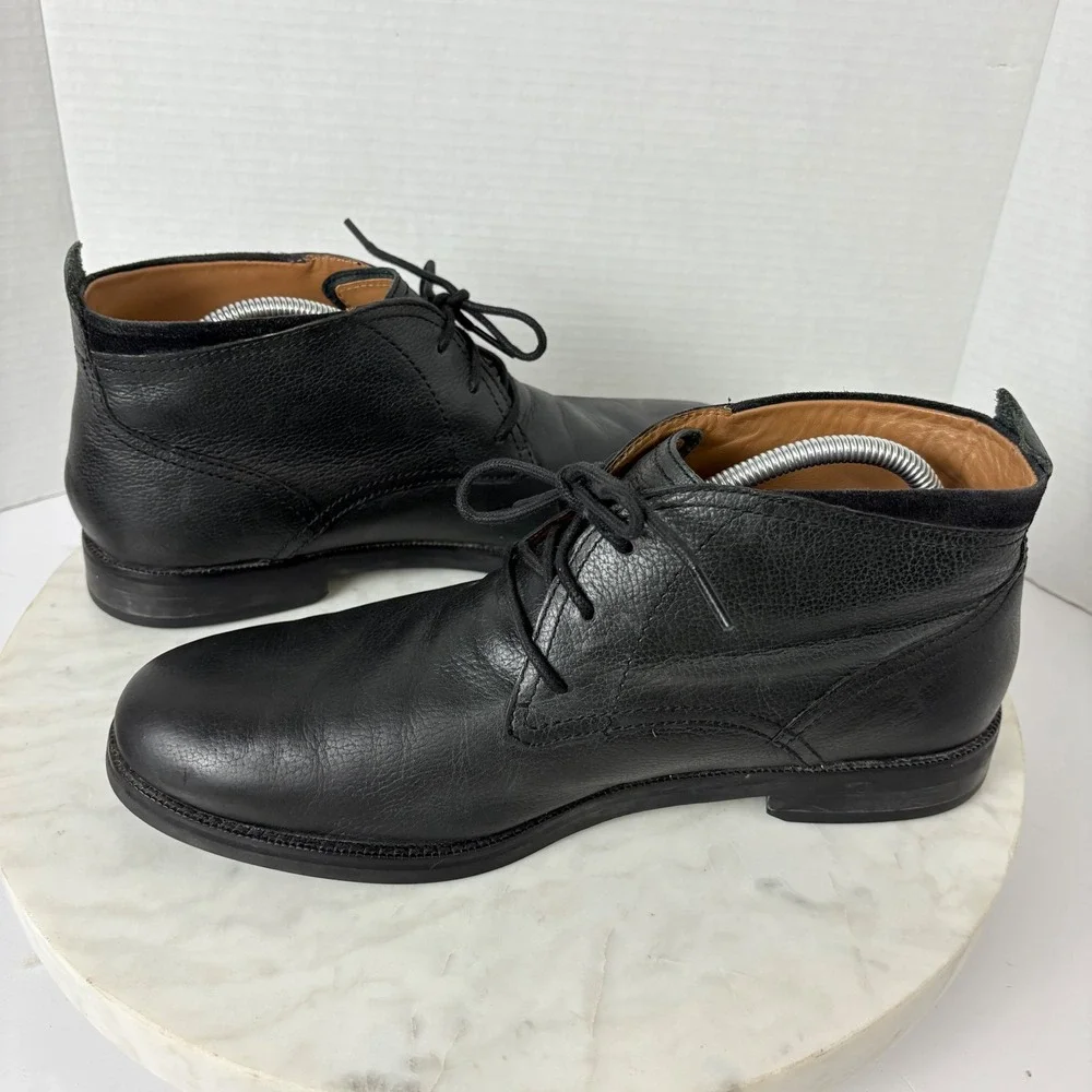 Cole Haan Men's Ankle Chukka Boots Black Leather Lace Up‎ Dress Shoes Size 11.5M